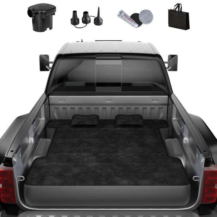 Truck Bed Air Mattress Inflatable Air Mattress For 5.5-5.8ft Short Truck Pickup Air Mattress For Camping Outdoor Bed Mattress For Travel Quick Inflation Mattress With Carry Bag