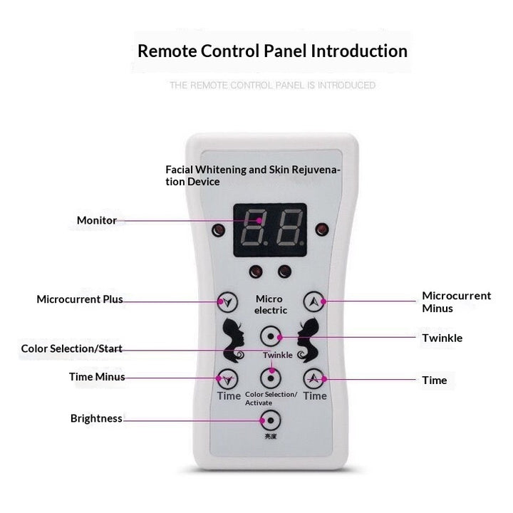 Home LED Photon Skin Rejuvenation Device With Neck Attachment