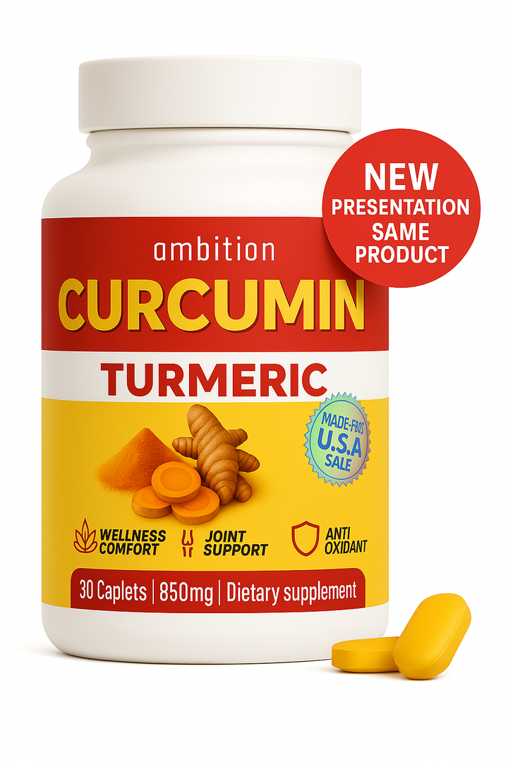 Turmeric Curcumin Capsules, 850mg, 30 Count, Joint & Immune Support Supplement.