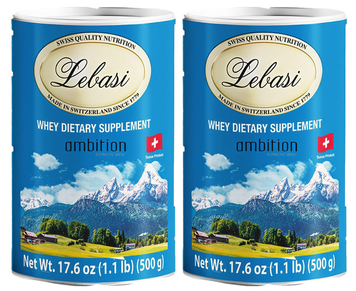 Lebasi Lactoserum Swiss Whey Supplement Powder Immune Support Suero de Leche 500 gr Two Pack.